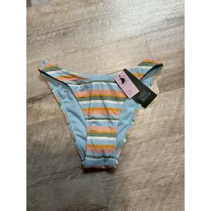 Wild Fable Striped Bikini Swim Bottom Low Rise‎ High Cut Cheeky Women's XXS